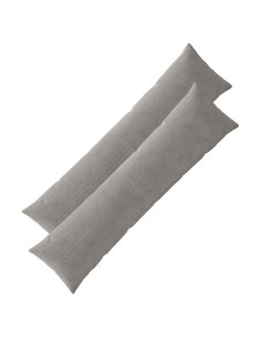 Federa 2 pcs ALMELO Grigio Chiaro 40 x 145 cm corduroy