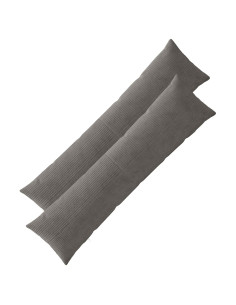 Federa 2 pcs ALMELO Grigio Scuro 40 x 145 cm corduroy