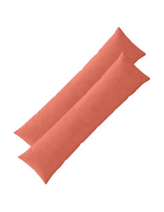 Federa 2 pcs ALMELO Rosso Arancio 40 x 145 cm corduroy