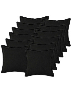 Federa 12 pcs HOUTEN Nero 50 x 50 cm Bouclé