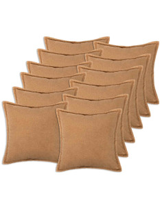 Federa 12 pcs HOUTEN Beige 50 x 50 cm Bouclé