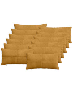 Federa 12 pcs ALMELO Giallo 40 x 80 cm corduroy