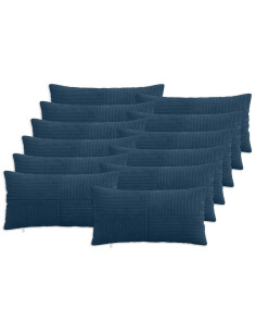 Federa 12 pcs ALMELO Blu navy 40 x 80 cm corduroy