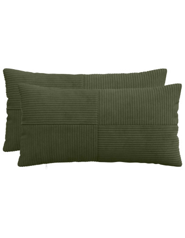Federa 2 pcs ALMELO Verde 40 x 80 cm corduroy