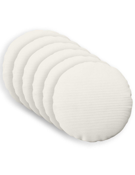 Federa 6 pcs HEERLEN Crema Ø 60 cm corduroy