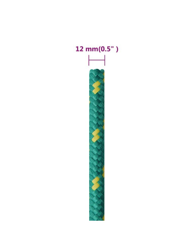 Corda per barca Verde 12 mm 50 m in Polipropilene