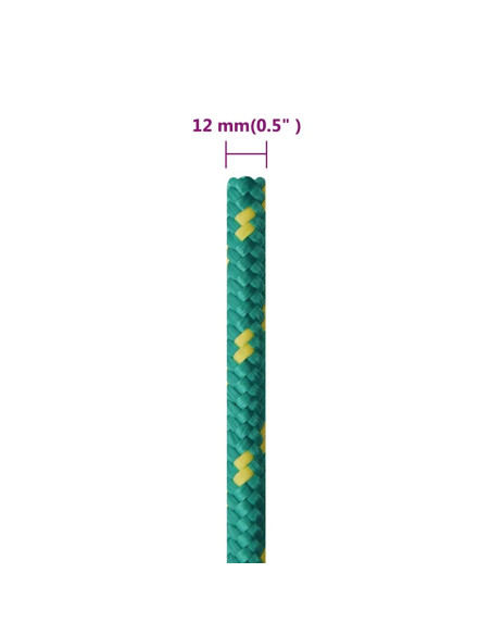 Corda per barca Verde 12 mm 50 m in Polipropilene