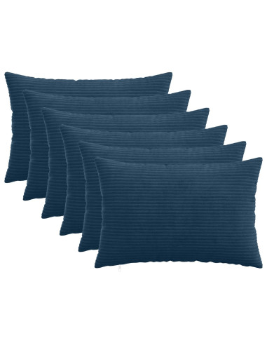Federa 6 pcs HEERLEN Blu navy 50 x 75 cm corduroy
