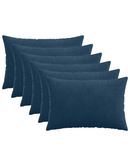 Federa 6 pcs HEERLEN Blu navy 50 x 75 cm corduroy