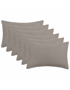 Federa 6 pcs HEERLEN Grigio Chiaro 50 x 75 cm Bouclé