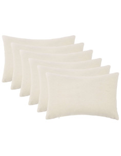 Federa 6 pcs HEERLEN Crema 50 x 75 cm Bouclé