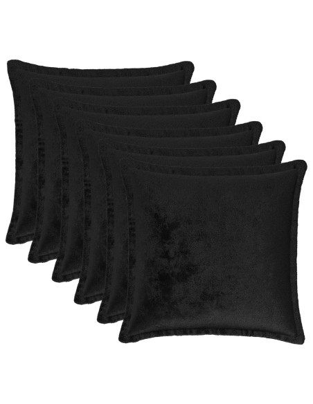 Federa 6 pcs HOUTEN Nero 40 x 40 cm Flanella