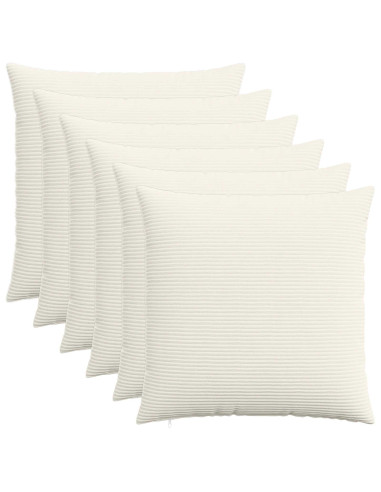 Federa 6 pcs HEERLEN Crema 70 x 70 cm corduroy