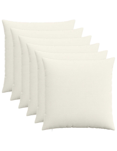 Federa 6 pcs HEERLEN Crema 70 x 70 cm corduroy