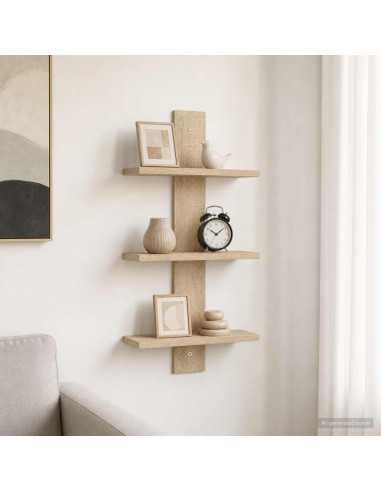 Scaffale da parete Rovere Sonoma 30 x 13.5 x 64.5 cm