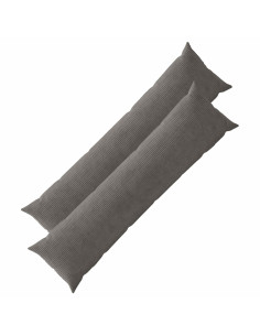 Federa 2 pcs HEERLEN Grigio Scuro 40 x 145 cm corduroy