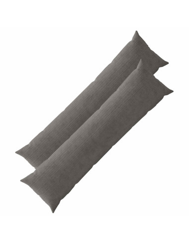 Federa 2 pcs HEERLEN Grigio Scuro 40 x 145 cm corduroy