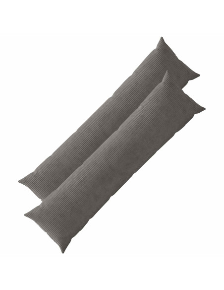 Federa 2 pcs HEERLEN Grigio Scuro 40 x 145 cm corduroy