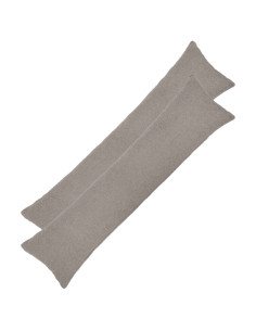 Federa 2 pcs HEERLEN Grigio Chiaro 40 x 145 cm Bouclé