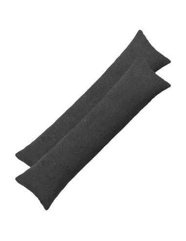 Federa 2 pcs HEERLEN Grigio Scuro 40 x 145 cm Bouclé