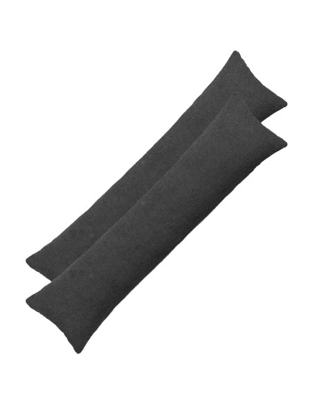 Federa 2 pcs HEERLEN Grigio Scuro 40 x 145 cm Bouclé