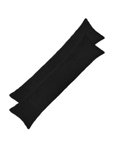 Federa 2 pcs HEERLEN Nero 40 x 145 cm Bouclé