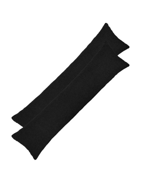 Federa 2 pcs HEERLEN Nero 40 x 145 cm Bouclé