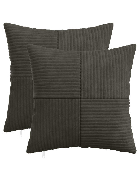 Federa 2 pcs ALMELO Antracite 35 x 35 cm corduroy