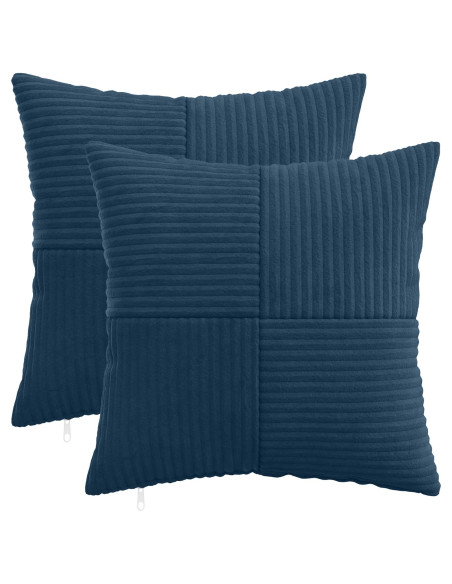Federa 2 pcs ALMELO Blu navy 35 x 35 cm corduroy