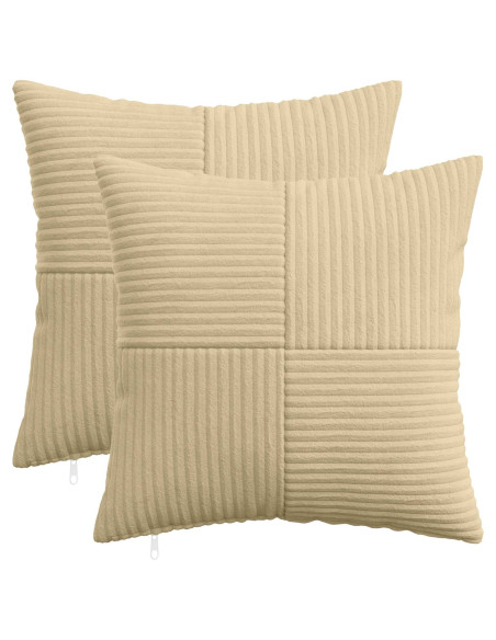 Federa 2 pcs ALMELO Grigio Verde 40 x 40 cm corduroy