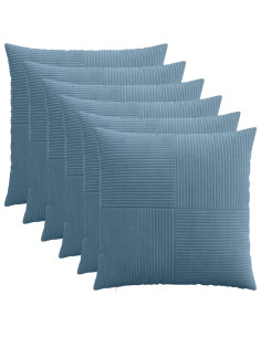 Federa 6 pcs ALMELO Blu 70 x 70 cm corduroy