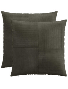 Federa 2 pcs ALMELO Antracite 70 x 70 cm corduroy
