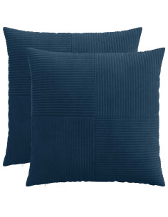 Federa 2 pcs ALMELO Blu navy 70 x 70 cm corduroy