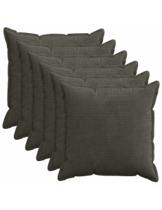 Federa 6 pz HOUTEN Antracite 60 x 60 cm corduroy