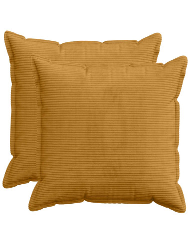 Federa 2 pz HOUTEN Giallo 60 x 60 cm corduroy