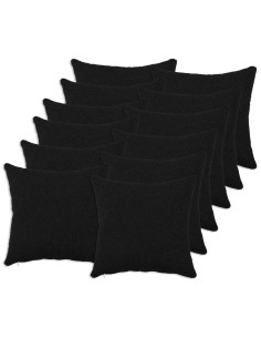 Federa 12 pcs HEERLEN Nero 50 x 50 cm Bouclé