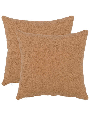 Federa 2 pcs HEERLEN Beige 50 x 50 cm Bouclé