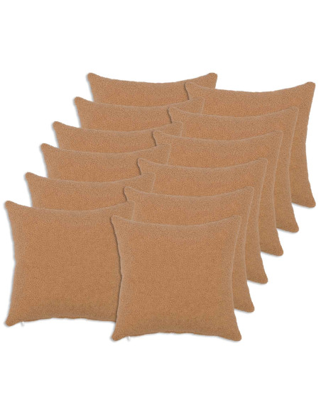 Federa 12 pcs HEERLEN Beige 50 x 50 cm Bouclé