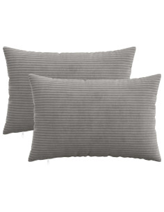 Federa 2 pcs HEERLEN Grigio Chiaro 50 x 75 cm corduroy