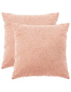 Federa 2 pcs HEERLEN Rosa 80 x 80 cm Bouclé