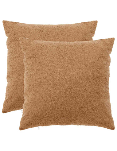 Federa 2 pcs HEERLEN Beige 80 x 80 cm Bouclé