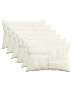 Federa 6 pcs ALMELO Crema 30 x 50 cm corduroy