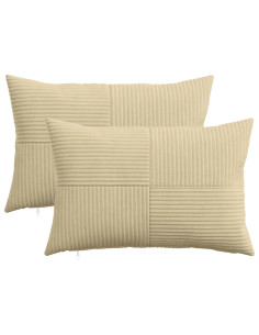 Federa 2 pcs ALMELO Grigio Verde 30 x 50 cm corduroy