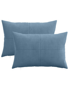 Federa 2 pcs ALMELO Blu 30 x 50 cm corduroy