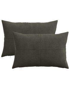 Federa 2 pcs ALMELO Antracite 30 x 50 cm corduroy