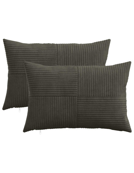 Federa 2 pcs ALMELO Antracite 30 x 50 cm corduroy