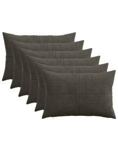 Federa 6 pcs ALMELO Antracite 30 x 50 cm corduroy