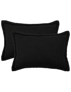 Federa 2 pcs HOUTEN Nero 50 x 80 cm Bouclé