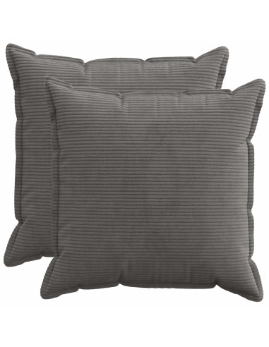 Federa 2 pz HOUTEN Grigio Scuro 55 x 55 cm corduroy