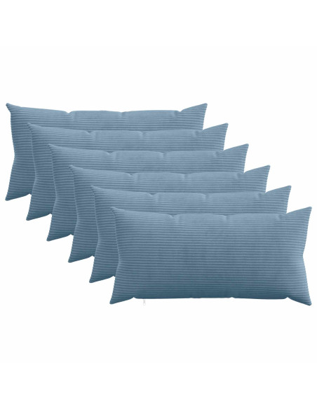 Federa 6 pcs HEERLEN Blu 40 x 80 cm corduroy